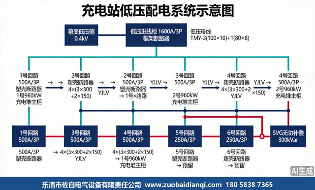 充电站低压配电系统示意图 - 佐白电气